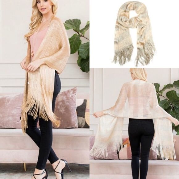 Ivory fringe scarf - Picture 1 of 3